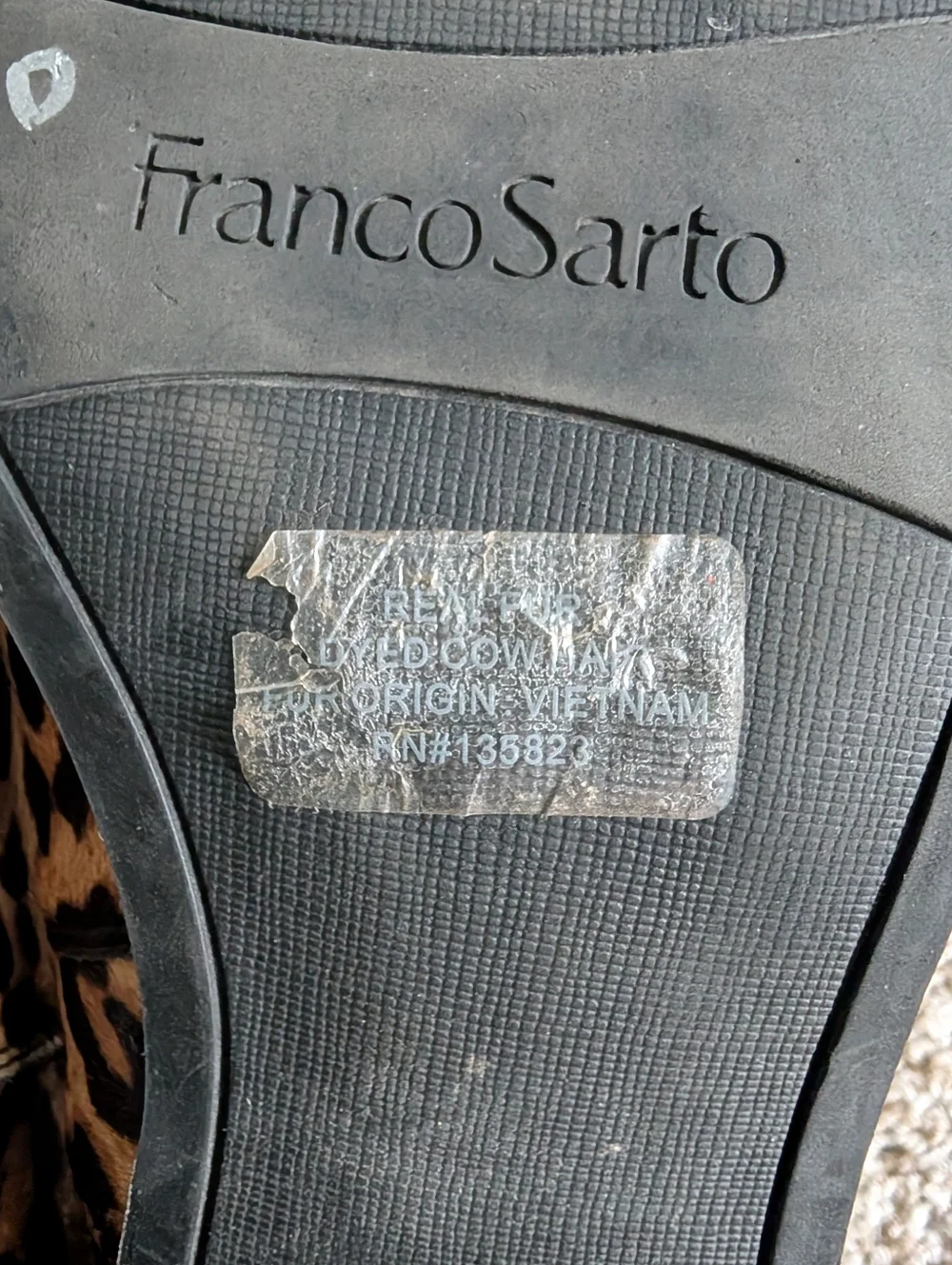 Frank Sarto Leopard‎ Print Leather Ankle Chelsea Boots - Tan/Black Sz 9.5